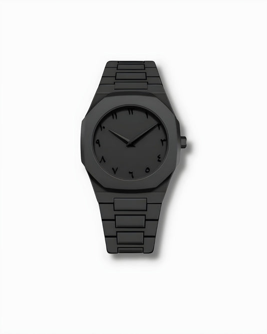 Premium Black Aura Arabic Dial Watch